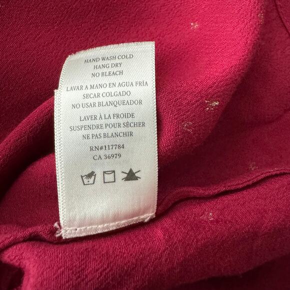 Rails Sloane Top Rogue Gradient Stars Button Shirt Size XS Tie Front Blouse - Picture 9 of 13